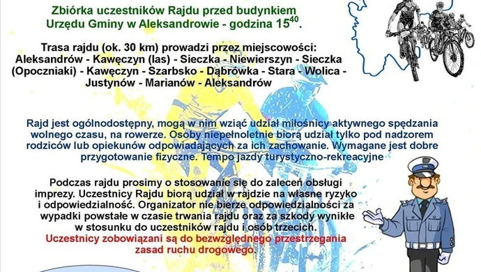 Rajd rowerowy „Rodzinnie, Zdrowo, Rowerowo” już 27 lipca w Aleksandrowie