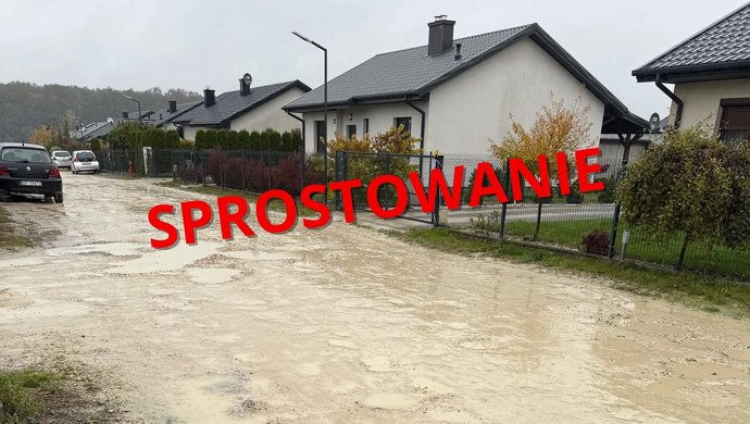 Toną w błocie – mieszkańcy Rakowa Dużego proszą o pomoc w sprawie dróg na osiedlu SPROSTOWANIE