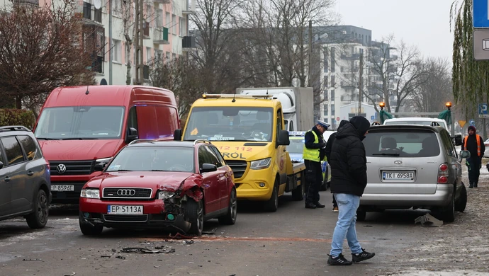 Kolejne niebezpieczne zdarzenie. Tym razem wypadek na ul. Belzackiej