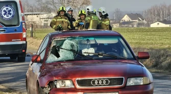 Śmiertelne potrącenie rowerzysty w gminie Moszczenica ZDJĘCIA