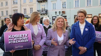 Prowyborcza akcja "Kobiety z Trzaskiem" w Piotrkowie