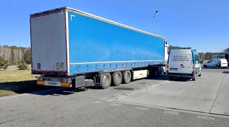 Popękane tarcze hamulcowe u litewskiego przewoźnika zatrzymanego przez ITD