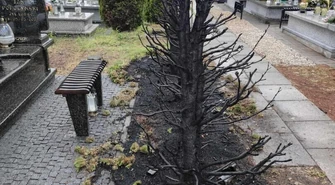 Groźby i podpalony rodzinny grób za plakat? 