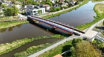 W Sulejowie zawisła najdłuższa flaga w Polsce 