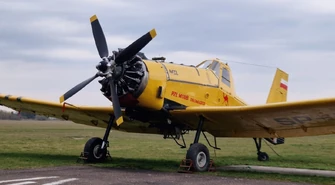 Strażak w przestworzach: PZL M18B Dromader z piotrkowskiego lotniska