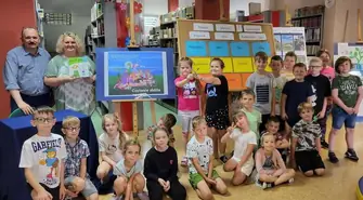 Zajęcia w bibliotece z okazji XXIV Ogólnopolskiego Tygodnia Czytania Dzieciom - SP Gorzkowice