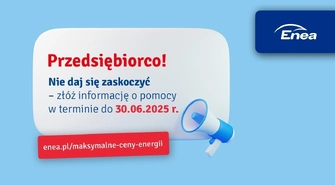 Przedsiębiorco, złóż do Enei informację o pomocy publicznej lub de minimis