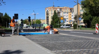 Ulica Belzacka w Piotrkowie z nowym parkingiem