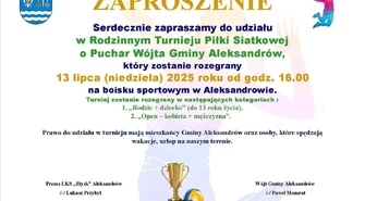 Rodzinny Turniej Siatkówki w Aleksandrowie w lipcu