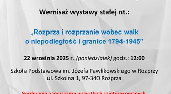 Wernisaż wystawy „Rozprza i rozprzanie wobec walk o niepodległość i granice 1794–1945”