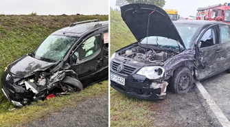 Groźny wypadek na DK91. Są osoby poszkodowane ZDJĘCIA