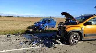 Czołowe zderzenie w Dalkowie. 19-latka w szpitalu 