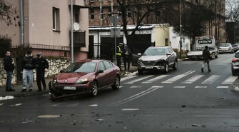 Kolizja przy Jerozolimskiej i Zamkowej – obyło się bez poszkodowanych