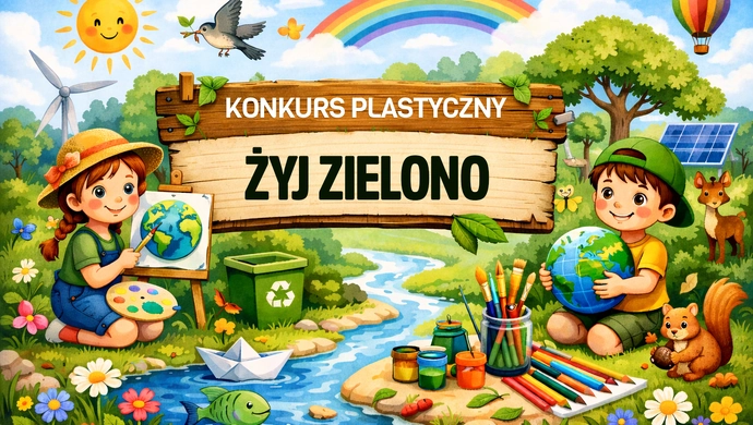 Weź udział w ekologicznym konkursie plastycznym dla dzieci „Żyj zielono! Bo żyje się raz.”	