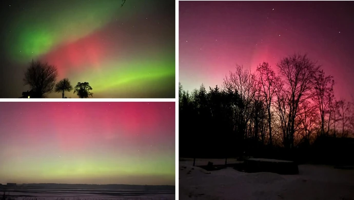 Piękna zorza nad Piotrkowem i regionem WASZE ZDJĘCIA