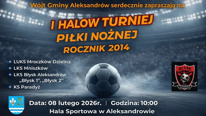 I Halowy Turniej Piłki Nożnej rocznika 2014 w Aleksandrowie