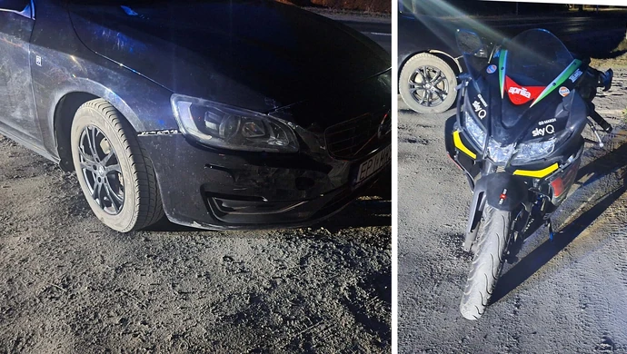 Nie ustąpiła pierwszeństwa motocyklowi i doprowadziła do zderzenia