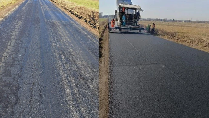 Zakończył się remont odcinka drogi gminnej łączącej dwie samorządowe jednostki