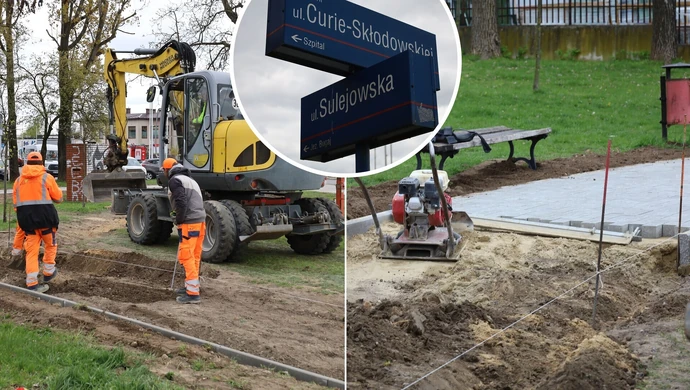 Skwer przy rondzie Sulejowskim doczekał się zmian. Ruszył remont