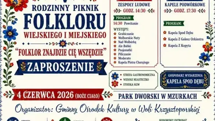 Folklorystyczny piknik w Mzurkach w Boże Ciało