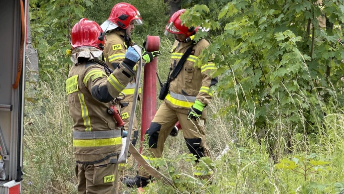 Pożar w Sigmatexie. Na miejscu trzy zastępy straży pożarnej