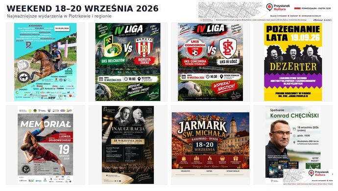 Weekend 18–20 września 2026. Co będzie się działo w Piotrkowie i regionie?