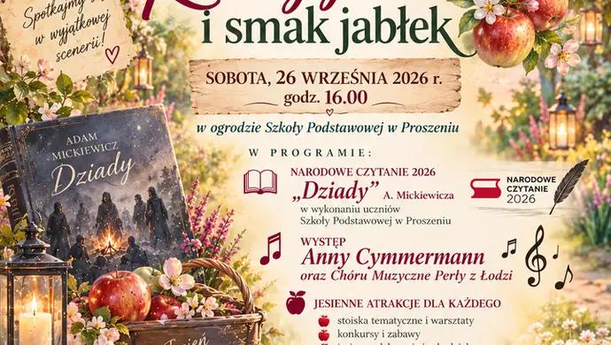 „Kolory jesieni i smak jabłek” – nastrojowe spotkanie międzypokoleniowe w Proszeniu