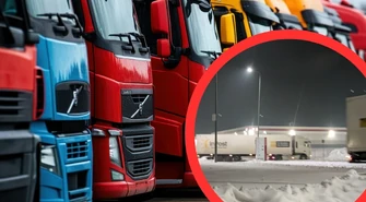 Ciężarówki prywatnej poczty blokują drogę krajową?