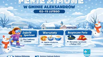 Ferie zimowe w Gminie Aleksandrów. Sport, warsztaty i „Bezpieczne Ferie” dla dzieci i młodzieży