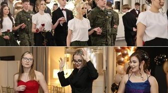 Sukienki, garnitury... i mundury! Studniówka Zespołu Szkół CKZ w Bujnach [Zdjęcia]