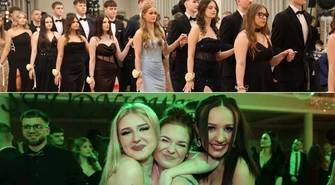 Przepiękny polonez i dużo zabawy na parkiecie. Studniówka IV LO [Zdjęcia]