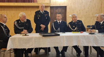 Walne zebranie w Remizie Ochotniczej Straży Pożarnej w Łękach Szlacheckich