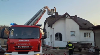 Groźny pożar w powiecie piotrkowskim 