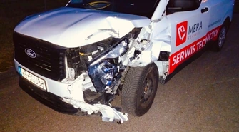 Zderzenie dwóch aut na S8 w Studziankach. Kierujący Seatem dopiero co zdał egzamin na prawo jazdy