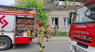 Pożar przy 1 Maja. Na miejscu trzy zastępy straży pożarnej