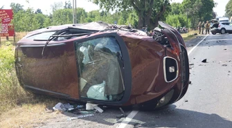 Poważny wypadek na drodze Piotrków - Sulejów. DK12 zablokowana