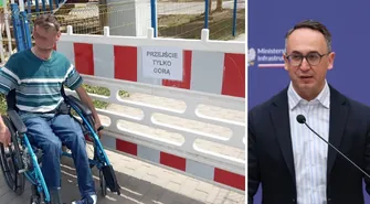 „Jak osoba na wózku ma dostać się do miasta?”. Zamknięty przejazd pokazują problem przy dworcu PKP.  Minister zapowiada przetarg