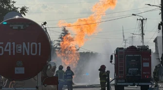 Pożar domu po rozszczelnieniu gazociągu