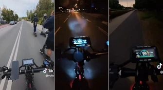 Wyścigi, jazda na jednym kole i ponad 100 km/h. Tak jeżdżą hulajnogami po Piotrkowie [FILM]