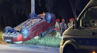 Toyota dachowała na Żelaznej w Piotrkowie