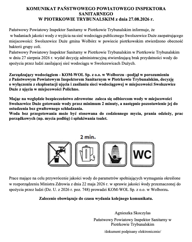 Komunikat PPIS w Piotrkowie Trybunalskim