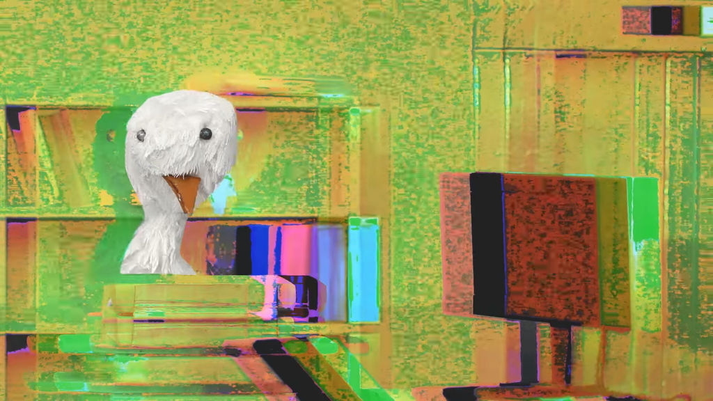 kadr z animacji Gli.tch (animacja lalkowa, 3'34", 2014)