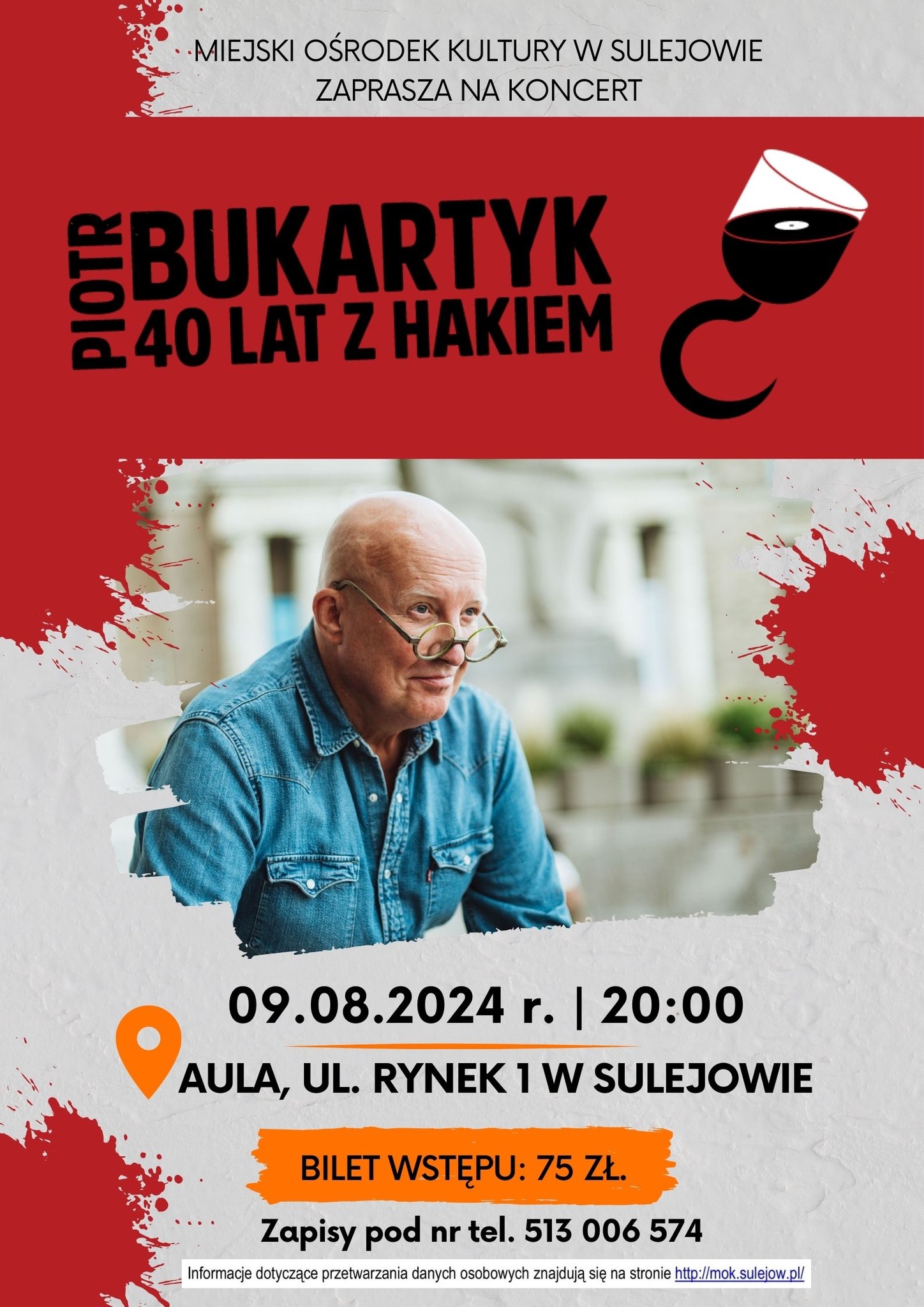 Piotr Bukartyk - koncert w Miejskim Orodku Kultury w Sulejowie